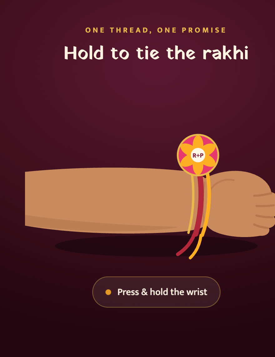 Tying the rakhi scene