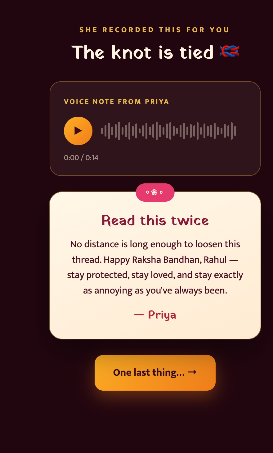 Voice note scene