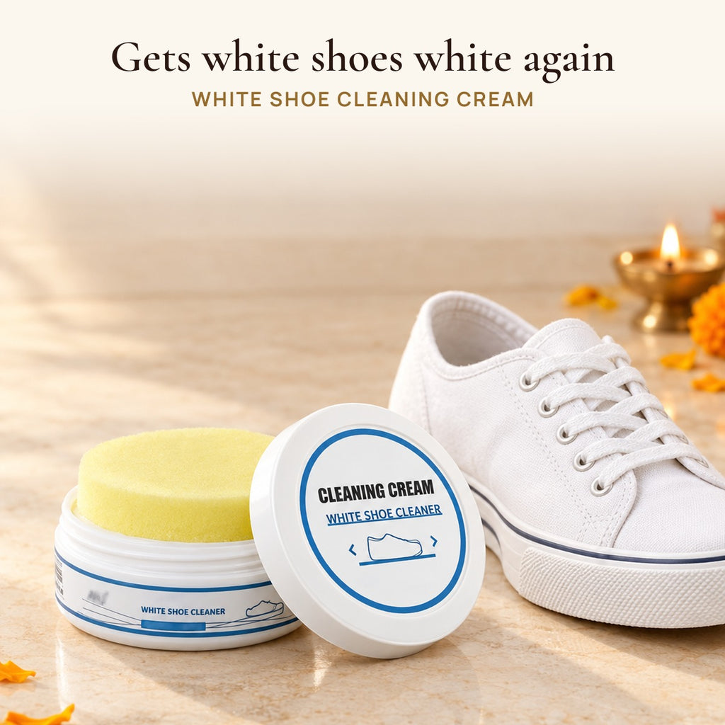 White Shoe Cleaning Cream: gets white shoes white again