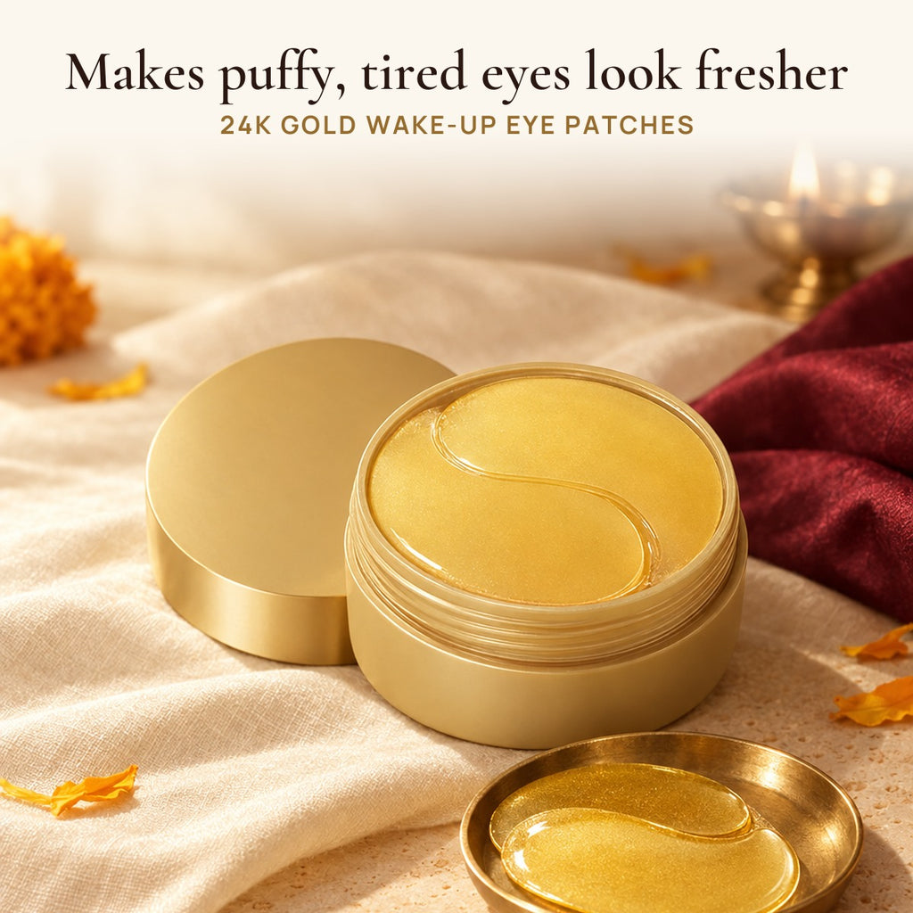 24K Gold Wake-Up Eye Patches: makes puffy, tired eyes look fresher