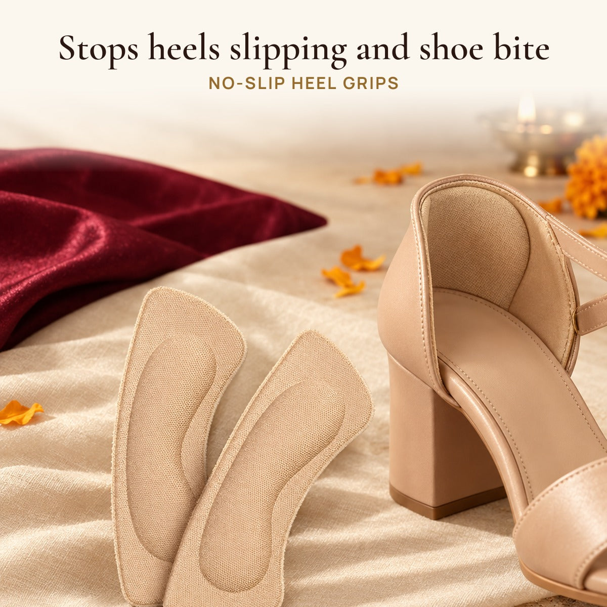 No-Slip Heel Grips: stops heels slipping and shoe bite