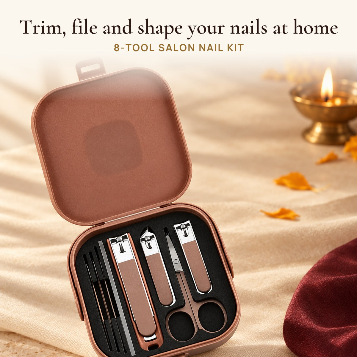 8-Tool Salon Nail Kit: trim, file and shape your nails at home