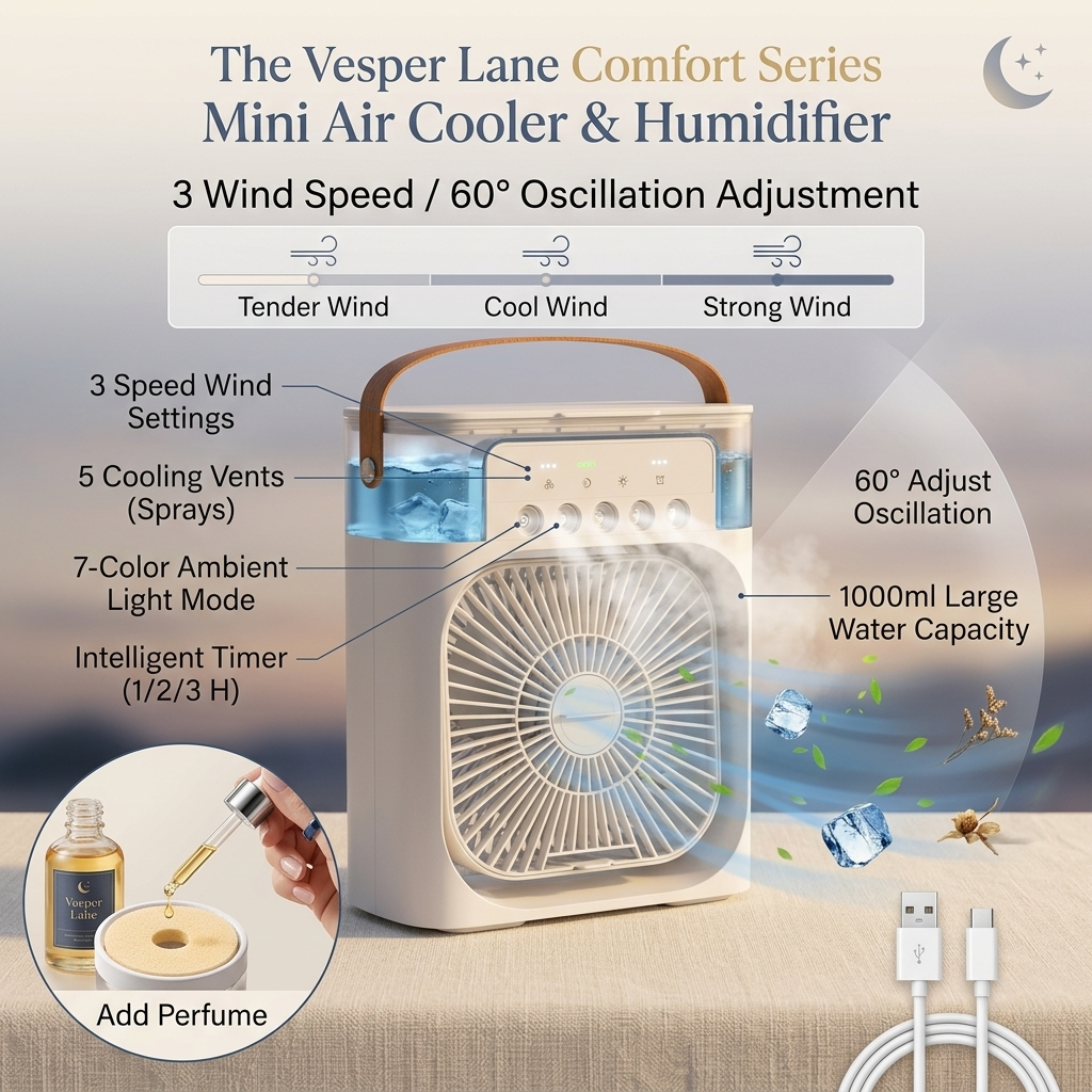 VesperLane™ The Gentle Air Cooler
