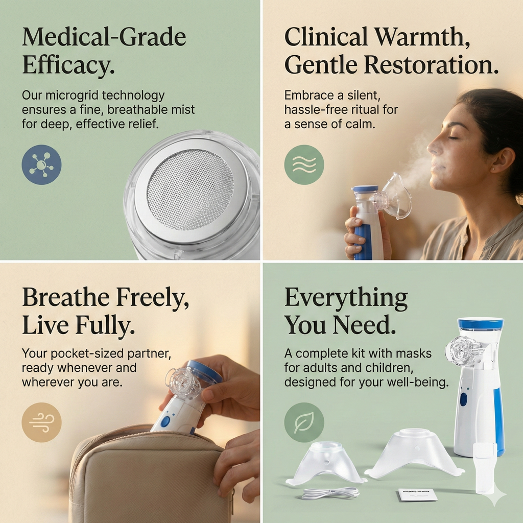 VesperLane™ Restoration Mist: Portable Micro-Mesh Nebulizer