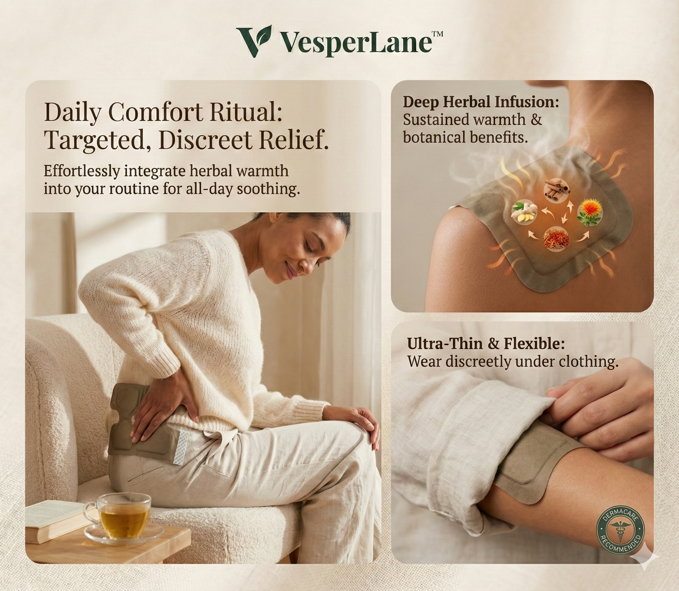 VesperLane™ Advanced Herbal Infusion Knee Patch