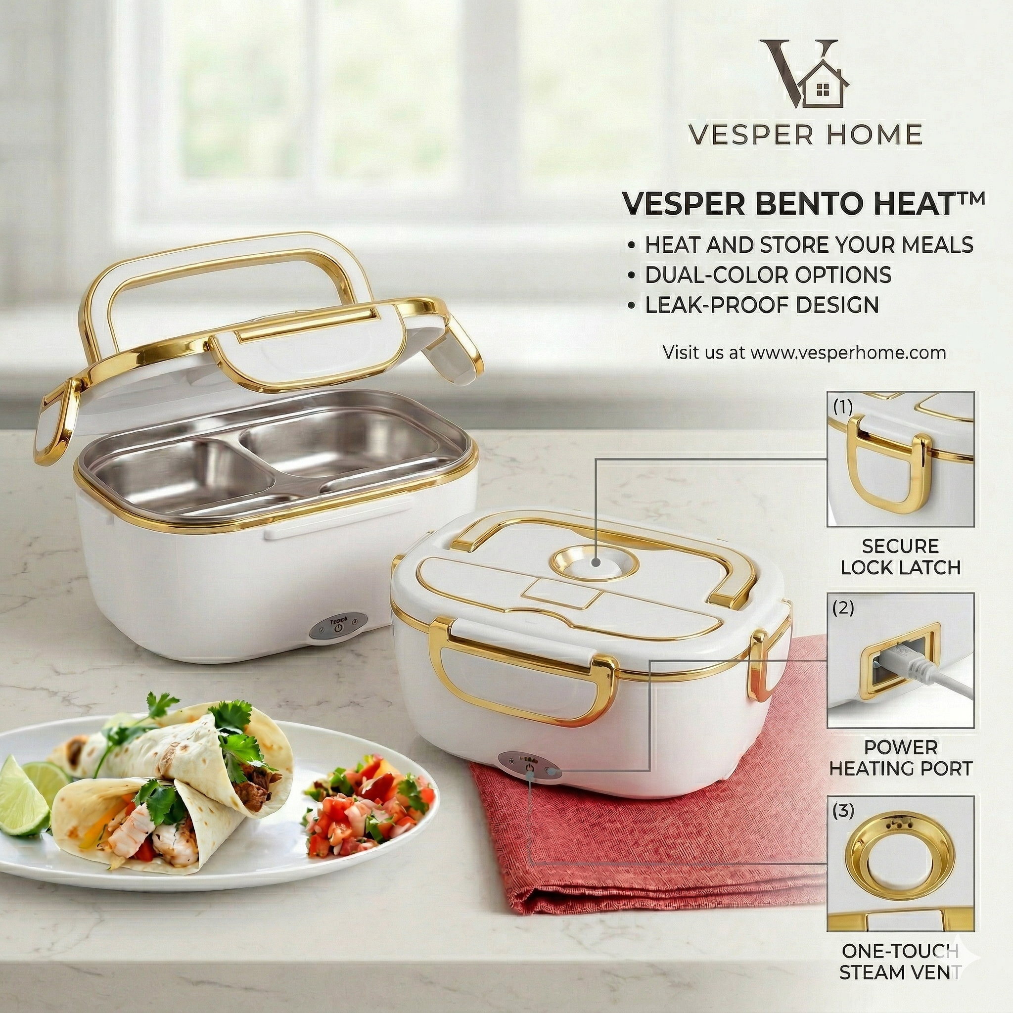 VesperLane™ Portable Electric Lunch Box