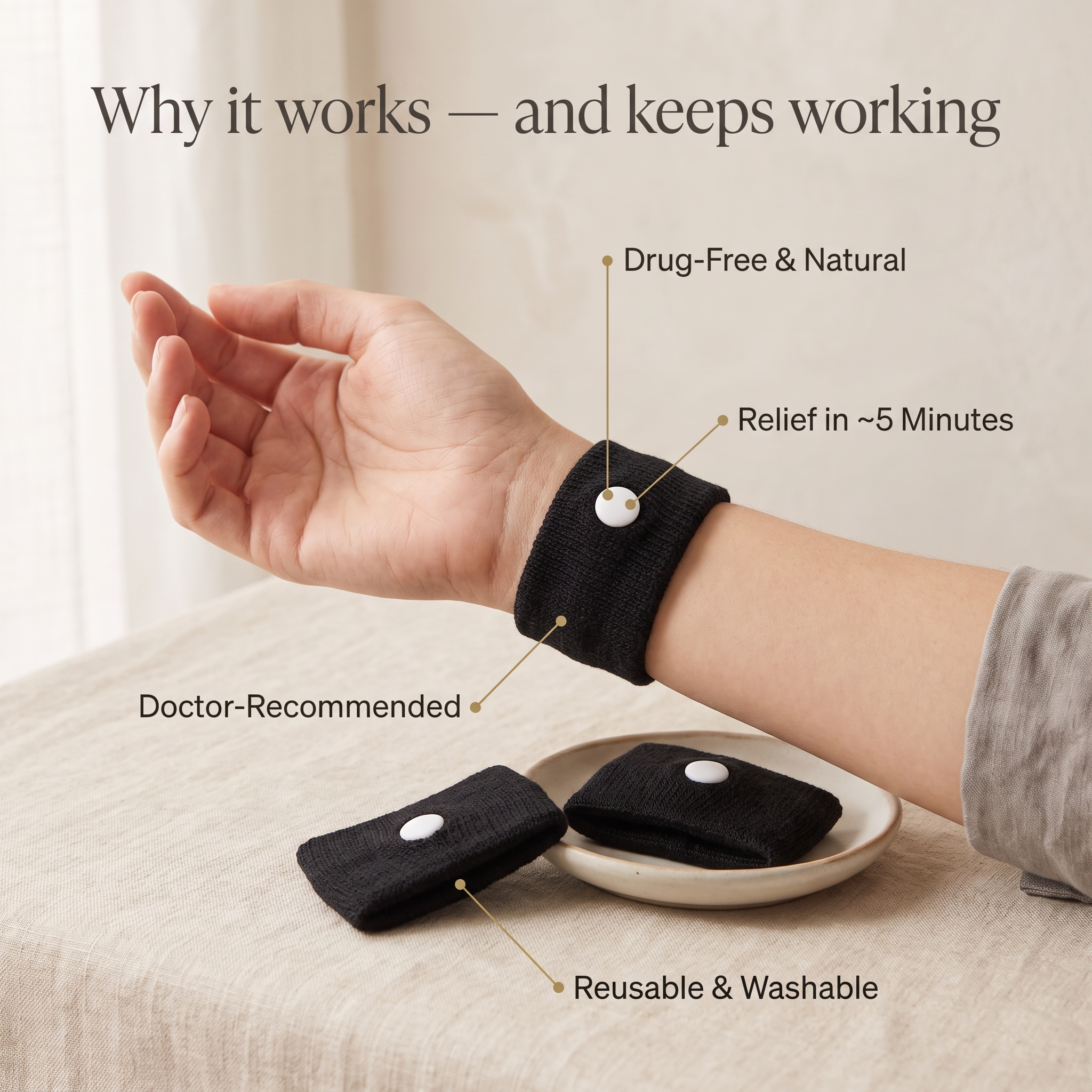 Drug-free, relief in 5 minutes, doctor-recommended, reusable