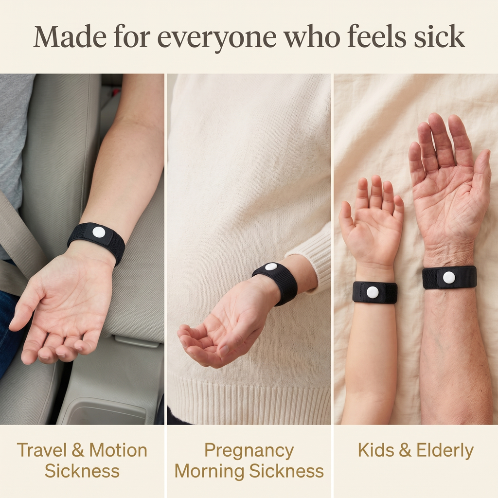 Made for everyone who feels sick: travel, pregnancy, kids, elderly