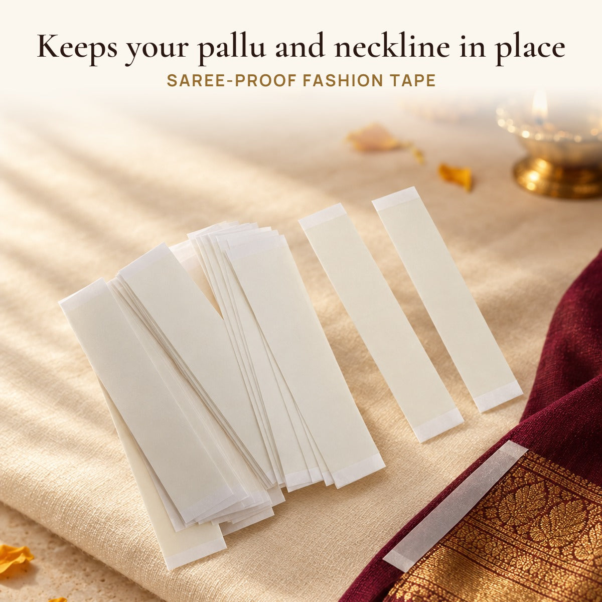 Clear Fashion Tape: keeps your neckline and outfit in place