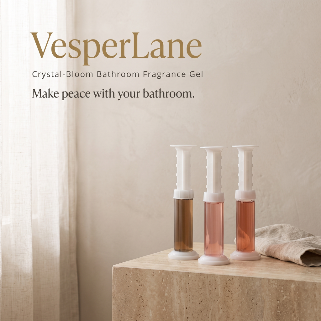 VesperLane Crystal-Bloom Bathroom Fragrance Gel