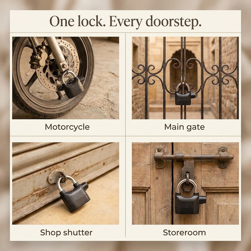 Versatility: motorcycle, main gate, shop shutter, storeroom