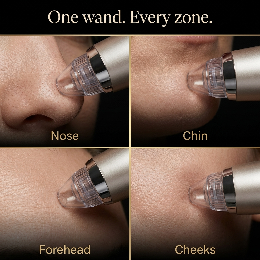 Versatility: nose, chin, forehead, cheeks