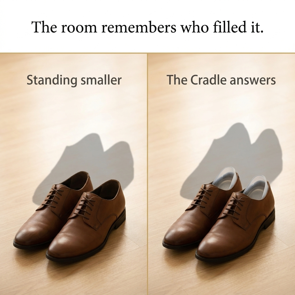 Before and after: standing smaller vs the Cradle answers