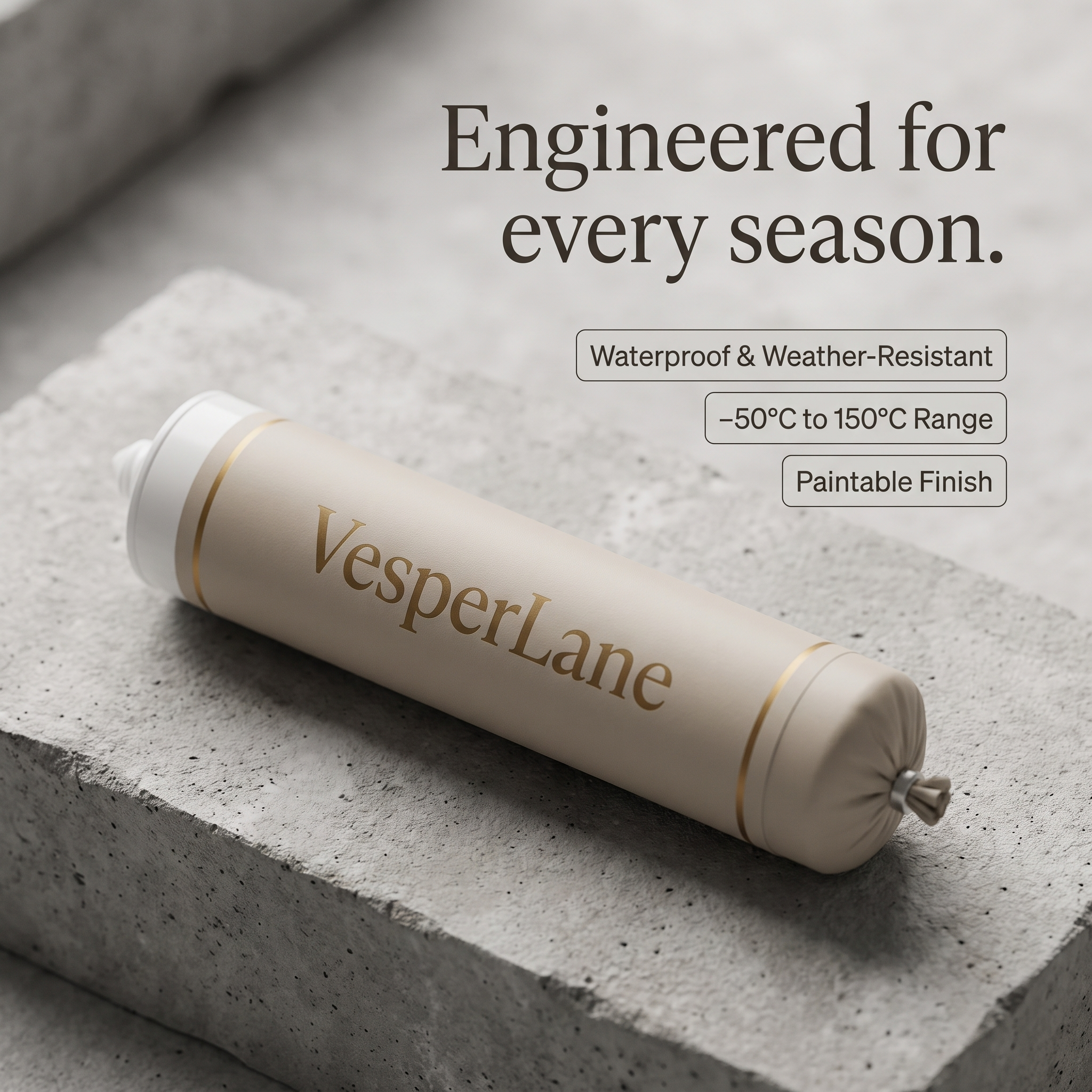Trust and materials: waterproof, weather-resistant, temperature range