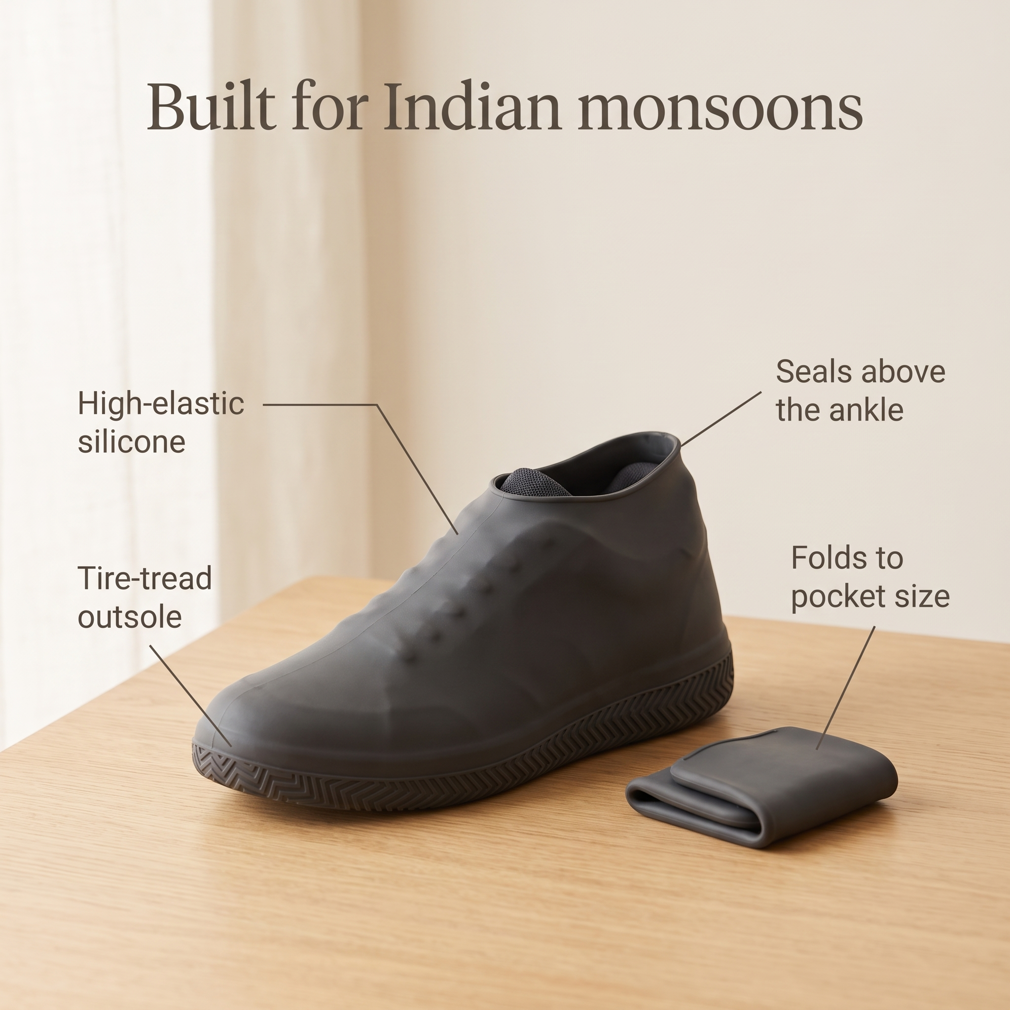 Feature callouts - built for Indian monsoons