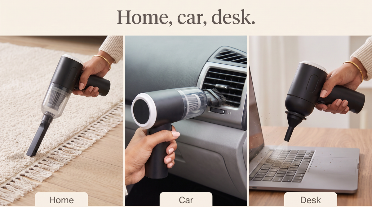 Home, car, desk