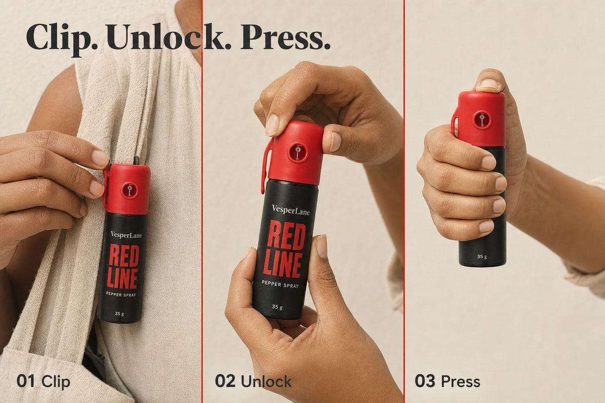 Clip, unlock, press