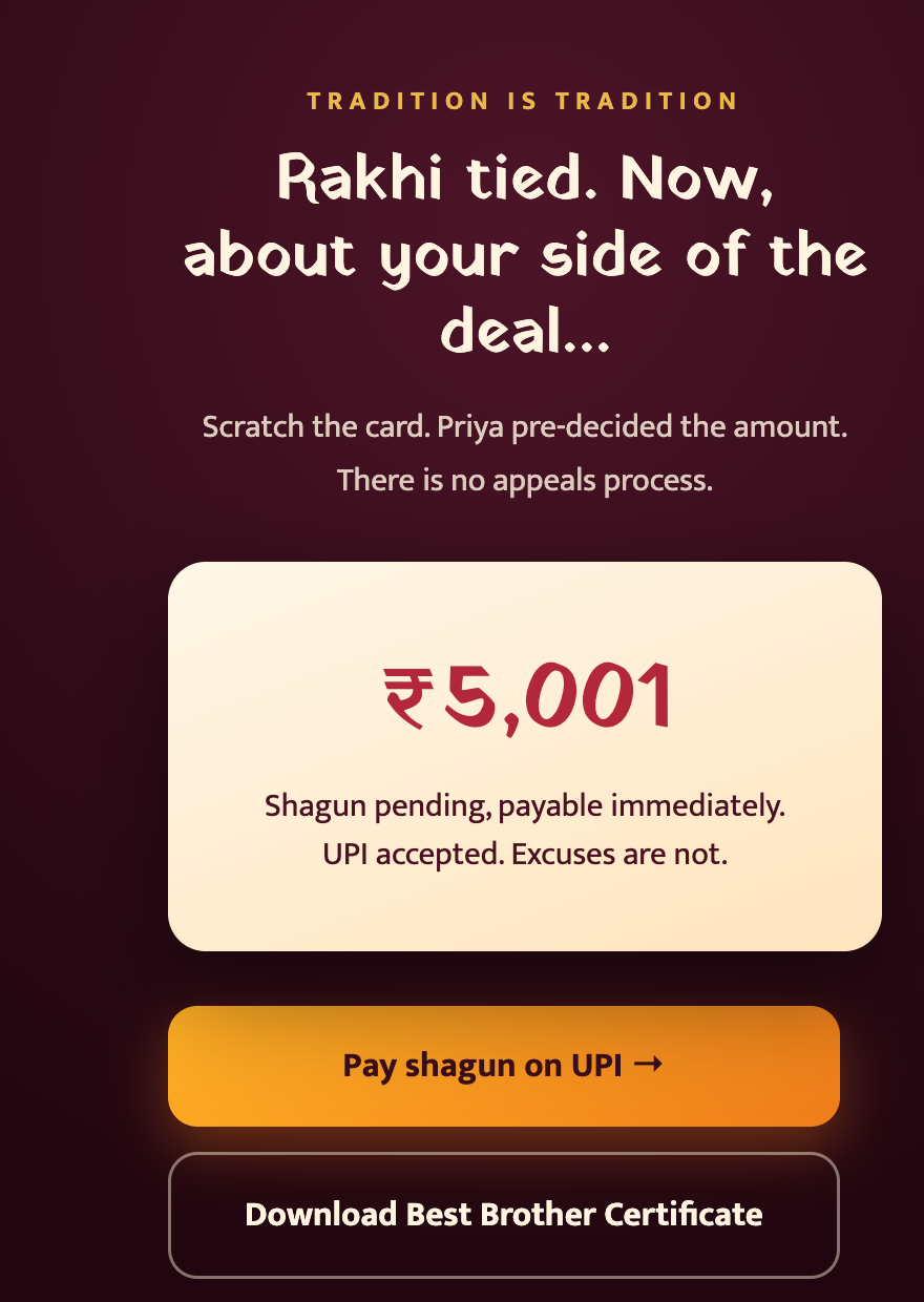 Shagun scratch card scene